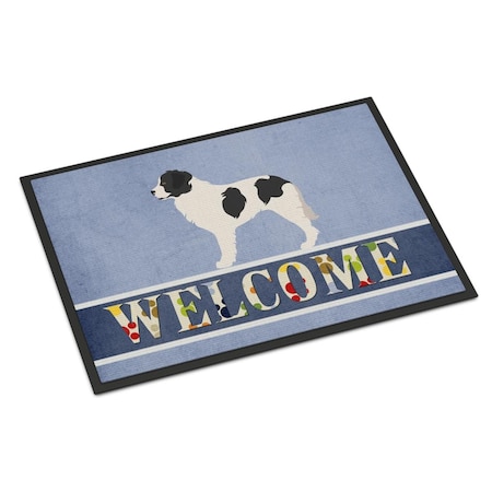 Carolines Treasures Landseer Welcome Indoor or Outdoor Mat - 24 x 36 in. BB8331JMAT